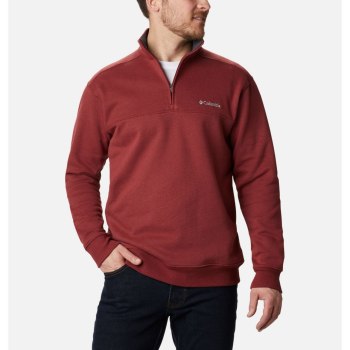 Pánské Mikiny Columbia Hart Mountain II Half Zip Červené IRZUJT690